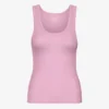 Camiseta de tirantes de punto acanalado orgánica para mujer - Flor de cerezo