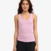 Camiseta de tirantes de punto acanalado orgánica para mujer - Flor de cerezo