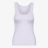 Camiseta de tirantes de punto acanalado orgánica para mujer - Lavanda suave