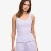 Camiseta de tirantes de punto acanalado orgánica para mujer - Lavanda suave