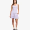 Camiseta de tirantes de punto acanalado orgánica para mujer - Lavanda suave