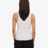 Camiseta de tirantes de punto acanalado orgánica para mujer - Mezcla de nieve