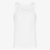Camiseta de tirantes orgánica de canalé - Blanco óptico