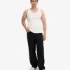 Camiseta de tirantes orgánica de canalé - Blanco óptico