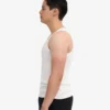 Camiseta de tirantes orgánica de canalé - Blanco óptico
