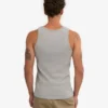 Camiseta de tirantes orgánica de canalé - Gris jaspeado