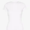 Camiseta orgánica de canalé - Blanco óptico