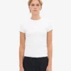 Camiseta orgánica de canalé - Blanco óptico