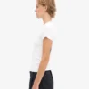 Camiseta orgánica de canalé - Blanco óptico