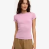 Camiseta orgánica de canalé - Flor de cerezo