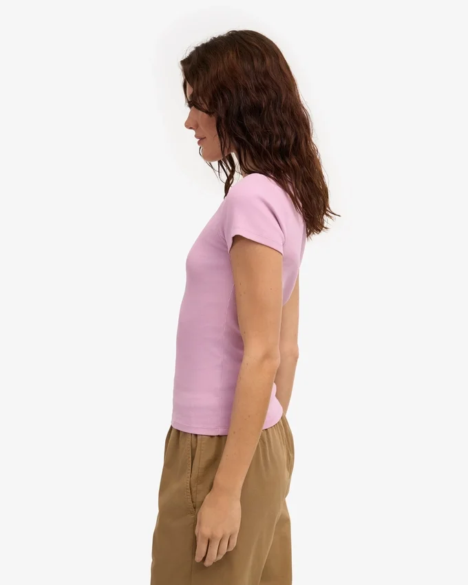Camiseta orgánica de canalé - Flor de cerezo