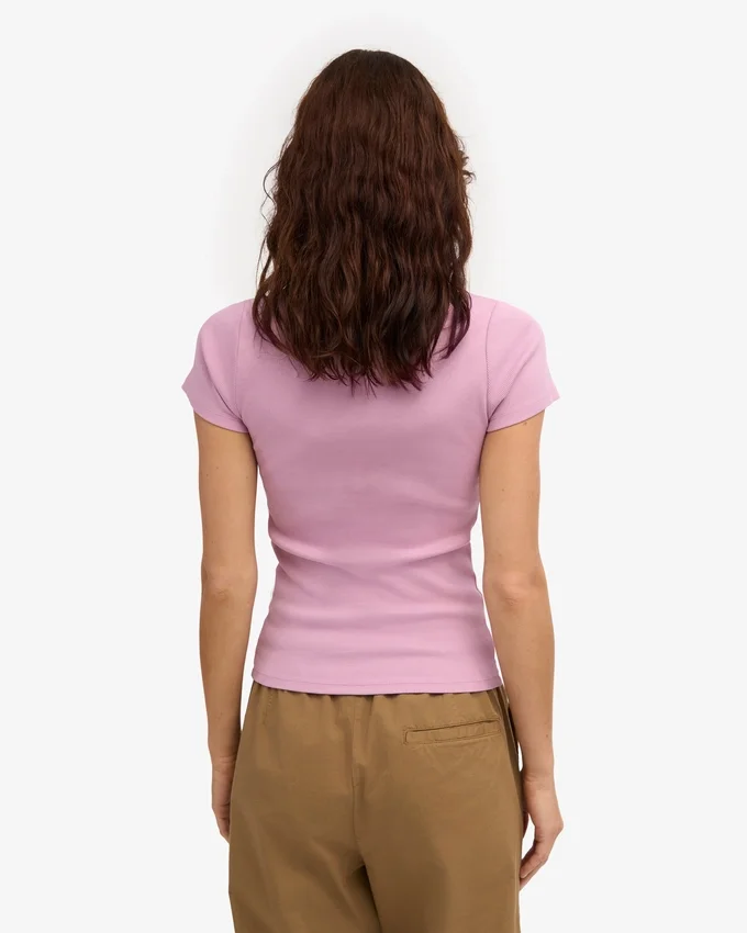 Camiseta orgánica de canalé - Flor de cerezo