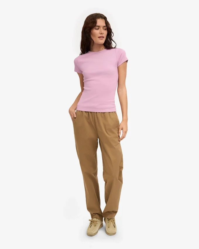 Camiseta orgánica de canalé - Flor de cerezo