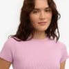 Camiseta orgánica de canalé - Flor de cerezo