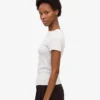 Camiseta orgánica de canalé - Mezcla de nieve