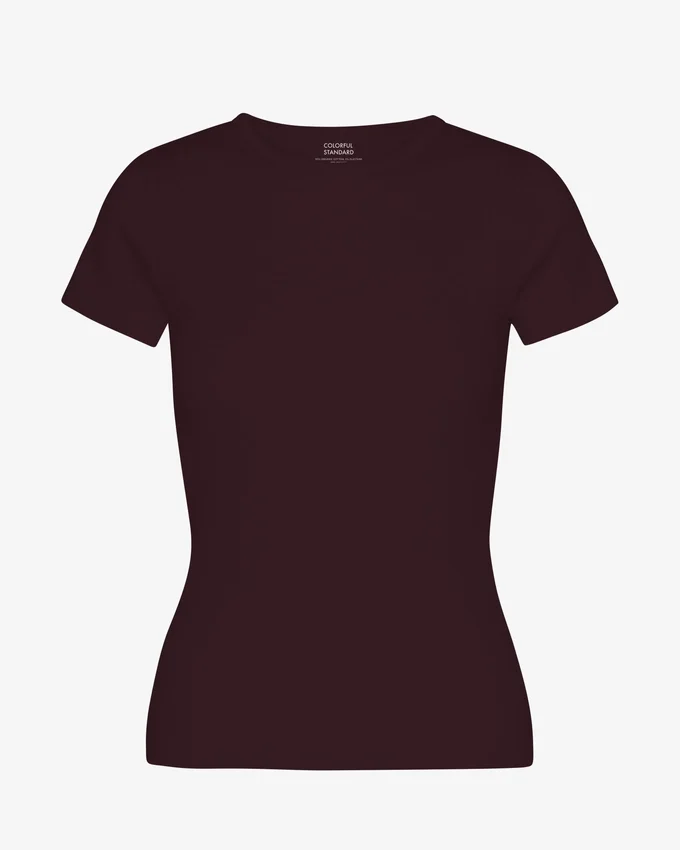 Camiseta orgánica de canalé - Rojo sangre