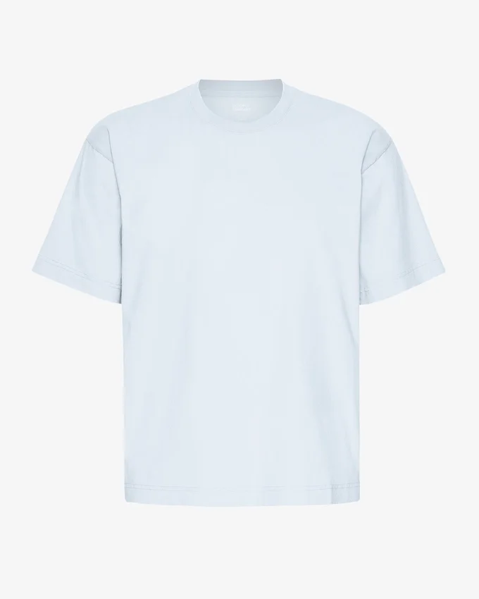 Camiseta orgánica de corte holgado - Azul polar