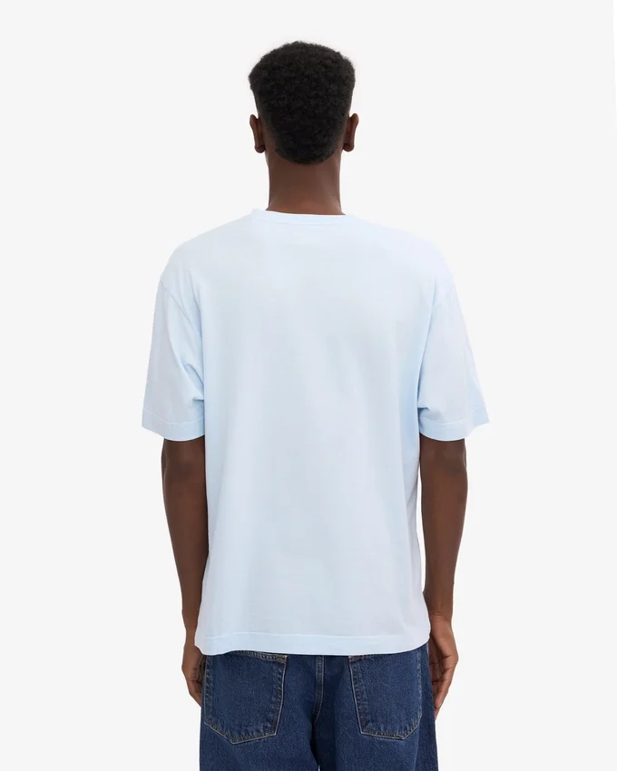 Camiseta orgánica de corte holgado - Azul polar