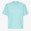Camiseta orgánica de corte holgado - Azul verde agua