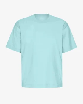 Camiseta orgánica de corte holgado - Azul verde agua