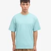 Camiseta orgánica de corte holgado - Azul verde agua