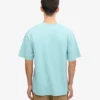 Camiseta orgánica de corte holgado - Azul verde agua