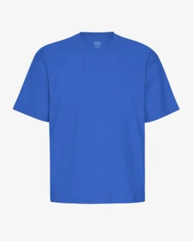 Camiseta orgánica de corte holgado - Azul zafiro
