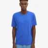 Camiseta orgánica de corte holgado - Azul zafiro