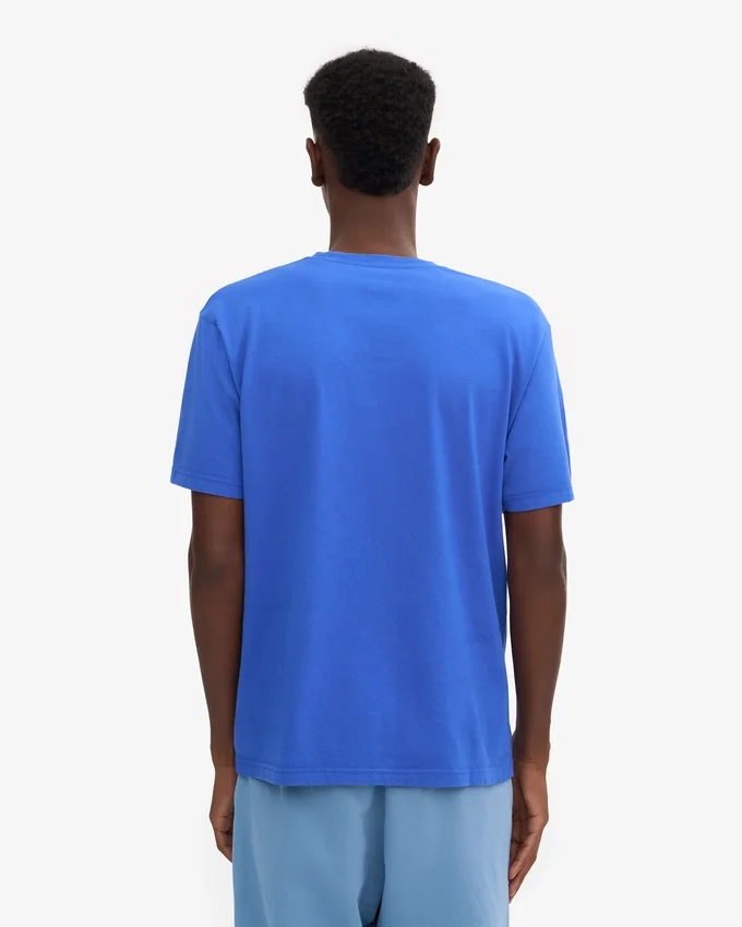 Camiseta orgánica de corte holgado - Azul zafiro