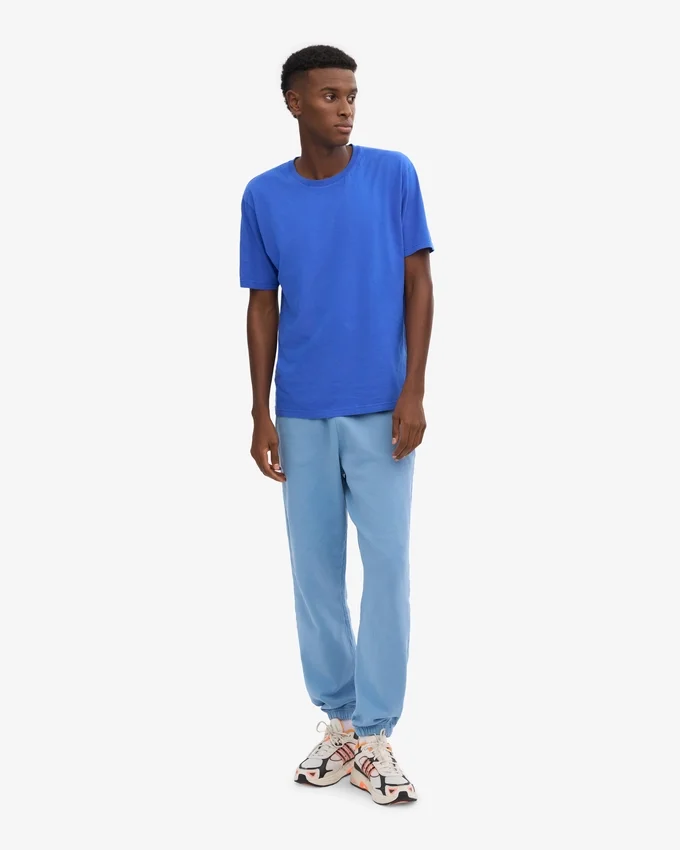 Camiseta orgánica de corte holgado - Azul zafiro
