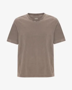 Camiseta orgánica de corte holgado - Caqui descolorido