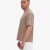 Camiseta orgánica de corte holgado - Caqui descolorido