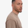 Camiseta orgánica de corte holgado - Caqui descolorido