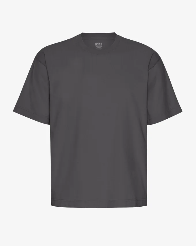 Camiseta orgánica de corte holgado - Gris lava