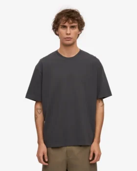 Camiseta orgánica de corte holgado – Gris lava