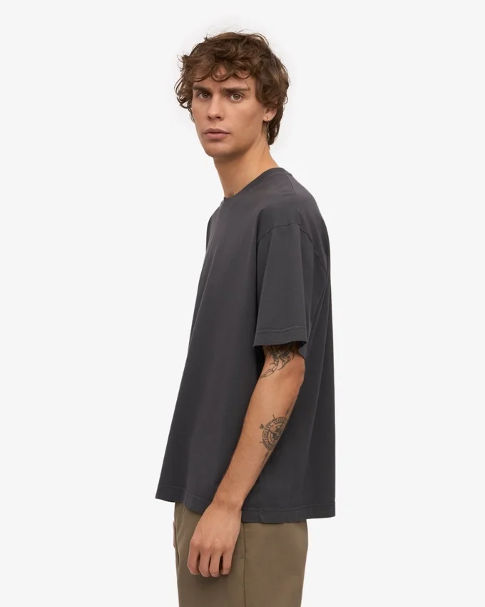 Camiseta orgánica de corte holgado - Gris lava