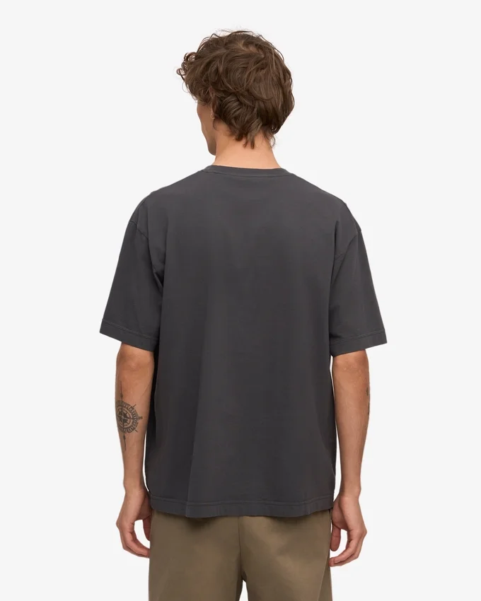 Camiseta orgánica de corte holgado - Gris lava