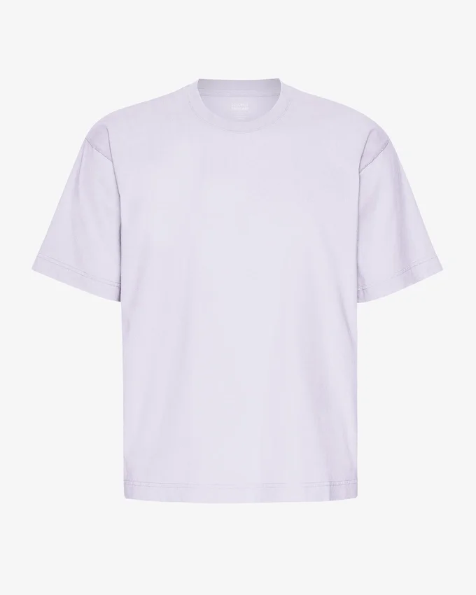 Camiseta orgánica de corte holgado - Lavanda suave