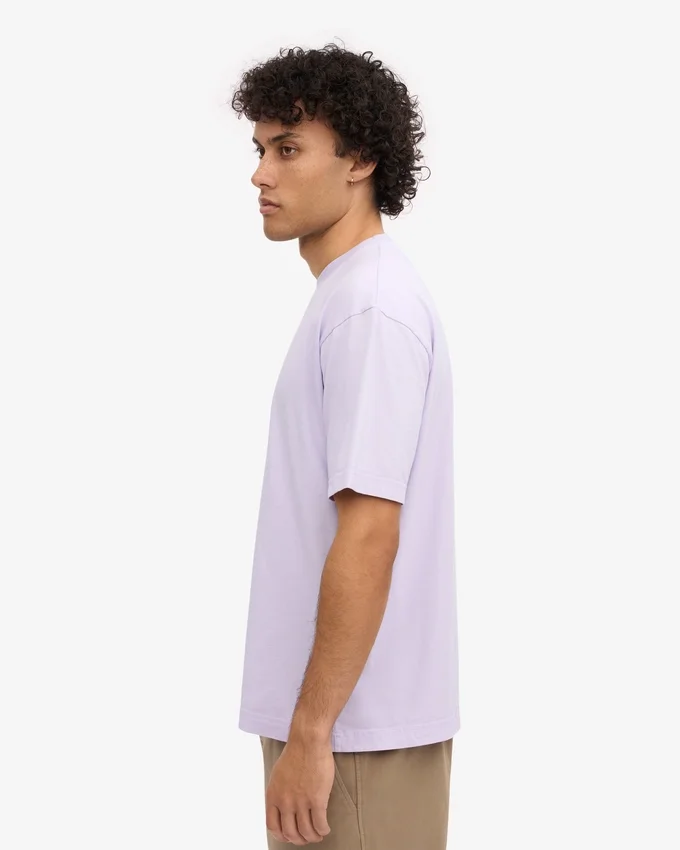 Camiseta orgánica de corte holgado - Lavanda suave