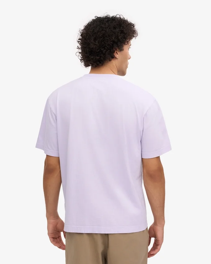 Camiseta orgánica de corte holgado - Lavanda suave