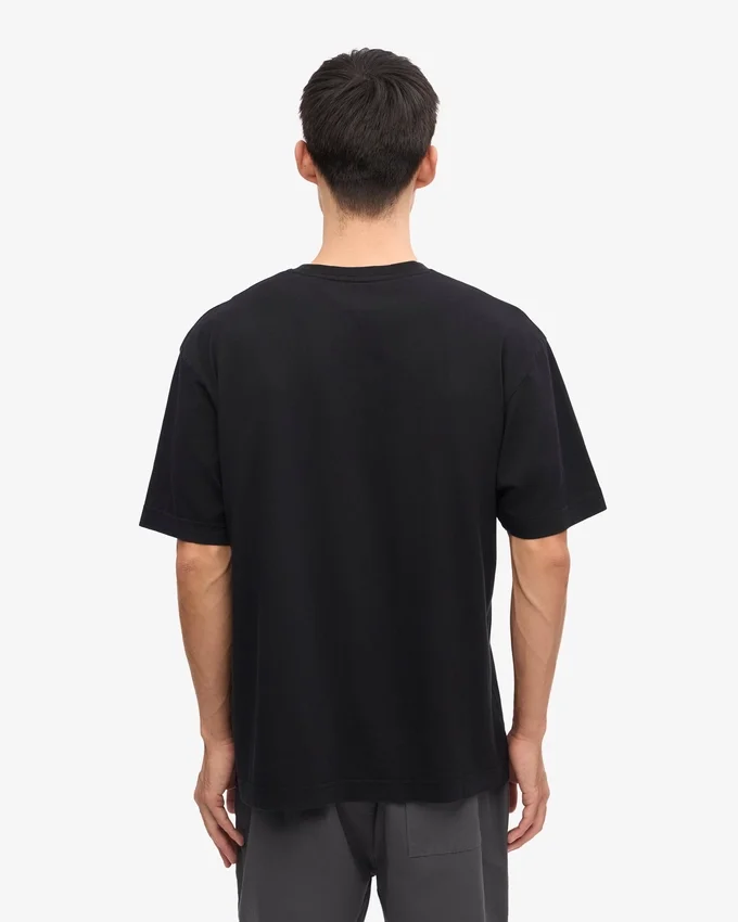Camiseta orgánica de corte holgado - Negro intenso