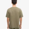 Camiseta orgánica de corte holgado - Oliva polvoriento