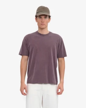 Camiseta orgánica de corte holgado – Uva descolorida