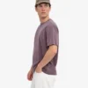 Camiseta orgánica de corte holgado - Uva descolorida
