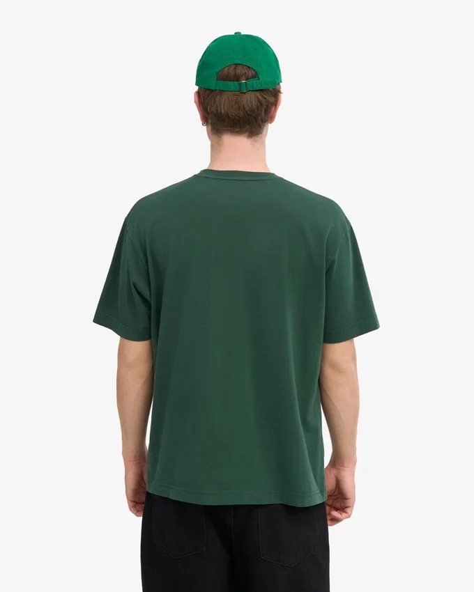 Camiseta orgánica de corte holgado - Verde esmeralda