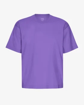 Camiseta orgánica de corte holgado - Violeta ultra