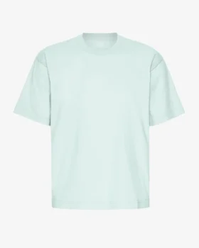 Camiseta orgánica de corte oversize - Azul aguamarina claro