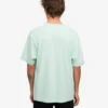 Camiseta orgánica de corte oversize - Azul aguamarina claro