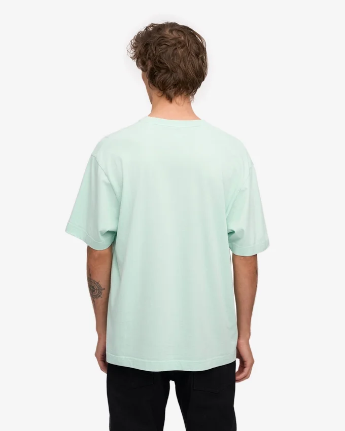 Camiseta orgánica de corte oversize - Azul aguamarina claro