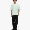 Camiseta orgánica de corte oversize - Azul aguamarina claro